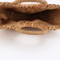 Nouveau sac tissé à la main en écorce de maïs naturelle avec doublure en coton, cabas de plage grande capacité, panier en paille taille extra-large