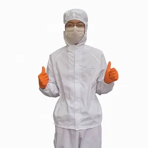 Tùy Chỉnh In Logo Đội Mũ Trùm Đầu Làm Việc Phù Hợp Với Ngành Công Nghiệp Thực Phẩm Coverall Tái Sử Dụng Thực Phẩm Đồng Phục Nhà Máy