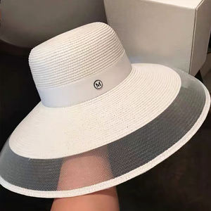 Topi Jerami Lebar untuk Wanita, Topi Matahari Pinggiran Lebar Topi Pantai Liburan Luar Ruangan Musim Panas untuk Wanita - Product Image 2