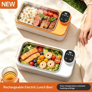 Boîte à <span class=keywords><strong>lunch</strong></span> <span class=keywords><strong>chauffante</strong></span> isotherme rechargeable en acier inoxydable 304, capacité 0,5 L - pour le bureau, l'extérieur et la famille - Product Image 4