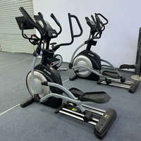 Vélo elliptique de fitness commercial, équipement cardio magnétique silencieux à faible impact, cadre en acier