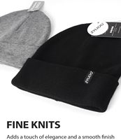 Zylioo XXL/XL/L/M/S Plus Size Heren 100% Acryl Jacquard Gebreide Muts met Boord Geribbelde Skull Cap Buiten Winter