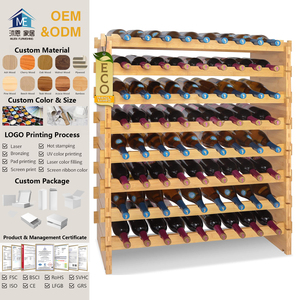 Tre Stackable Giá rượu 8-Tier sàn lớn freestanding Modular lưu trữ hiển thị Kệ xây dựng cho nhà bếp - Product Image 1