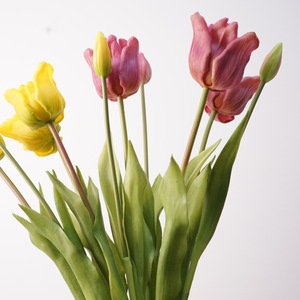 High Quality High Simulation Feel <b>Soft</b> Parrot Tulip Artificial Wedding Holiday Photography Decoration for Home Living Room - Product Image 3