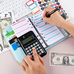 Carnet de budget et classeur à feuilles mobiles A6 en similicuir imprimé couleur, idéal pour <span class=keywords><strong>les</strong></span> cadeaux transfrontaliers - Product Image 1