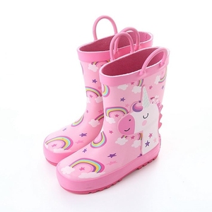Hot Sale Regens tiefel <span class=keywords><strong>New</strong></span> Design rosa Schuhe Kinder Kinder Mädchen Gummis chuhe - Product Image 1