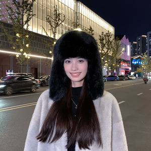 Chapeau de <span class=keywords><strong>trappeur</strong></span> pour femme Chapeaux d'hiver en fausse fourrure russe avec boucle Trooper Chapeau d'hiver chaud Ski Cyclisme Oreille Rabat - Product Image 3