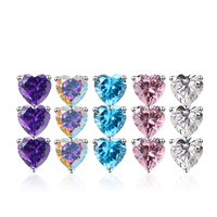 Mode fil interne bijoux 16G titane lèvre bijoux ASTM F-136 coeur CZ Zircon Labret corps Piercing bijoux