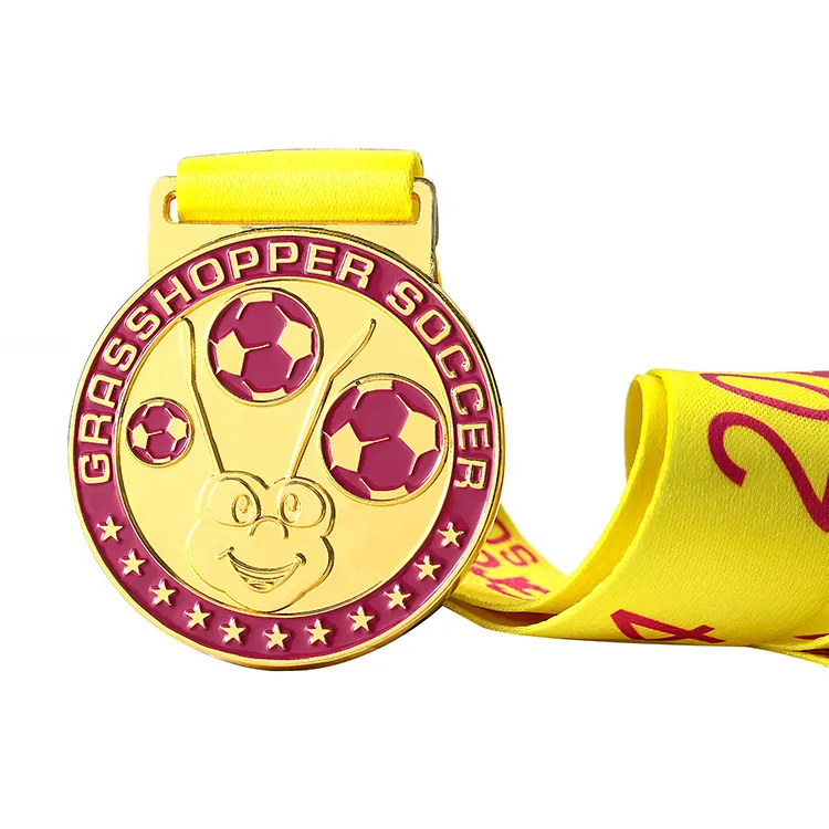 スポーツサッカーオンラインショッピングカスタムメタル格安サッカーチームメダル