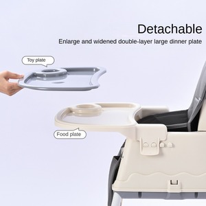 Silla de comedor grande para niños, silla de bebé portátil plegable multifuncional para comer, asiento de mesa de comedor - Product Image 5