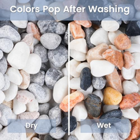 Vente en gros de graviers décoratifs naturels de couleurs mélangées pour aquariums, pots de plantes, aménagement paysager, décoration de la maison et projets de jardinage