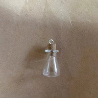 Sortierte Formen Mini-Glasfläschchen mit Korkverschluss Kleine Wunschflaschen für DIY-Anhänger Schmuck Basteldekoration