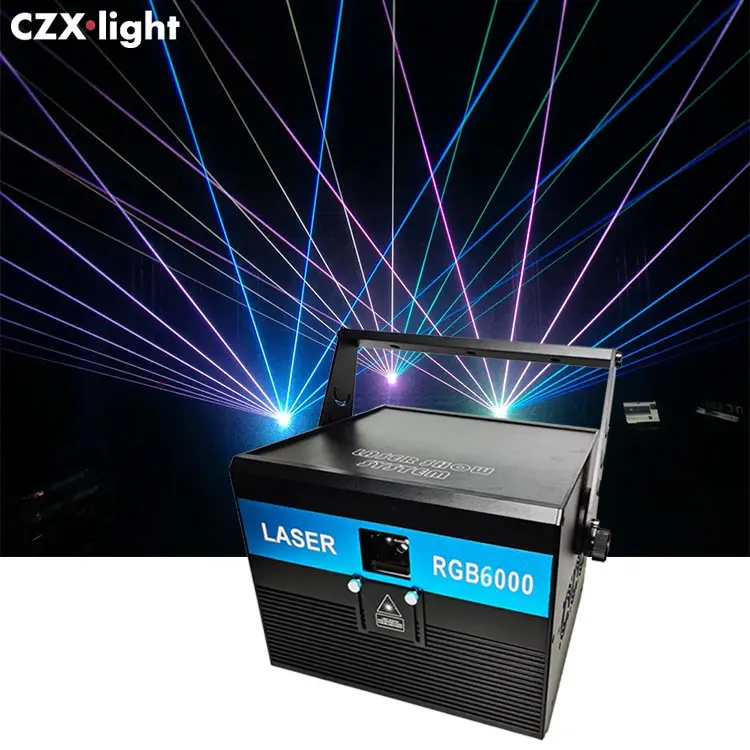 Proyector profesional de animación láser, dispositivo Mini de 6W, RGB, para fiestas, espectáculos, clubs nocturnos, discotecas, luces de escenario