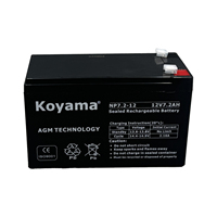 Batería UPS de Plomo-Ácido KOYAMA de 12V 7.2ah a Precio de Fábrica para Sistemas de Seguridad