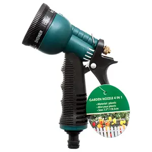 Hot Selling 8 Patterns Garden Watering Spray Gun Promotion Plastic Adjustable Garden Hose Nozzle Water Gun