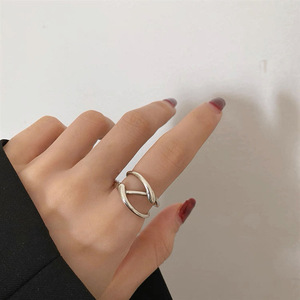 Geometric Silver <b>Open</b> <b>Ring</b> For Women Fashion Jewelry Gift Wearable Accessory - Product Image 1