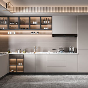 Gabinete de Cocina Prodeco de Alto Brillo Lacado con Electrodomésticos, Mueble de Almacenamiento Moderno Personalizado, Éxito de Ventas 2025 <span class=keywords><strong>para</strong></span> el Hogar - Product Image 1