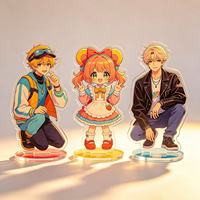 Support publicitaire lenticulaire Kpop personnalisé en acrylique, effet dessin animé, à secouer, DIY, personnage transparent dépoli, UV, effet arc-en-ciel, usine ODM