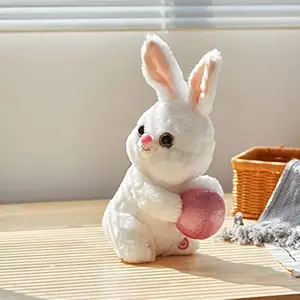 New design custom led long ears bunny toy stuffed animal rabbit plush toy for sale