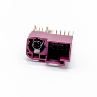 Conector RF Macho HSD 4+8 de Alta Velocidad, Código H, Montaje en PCB con Orificio Pasante para GPS Automotriz