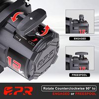 Treuil électrique XINQI 12000 LB 12V/24V avec télécommande sans fil, en acier inoxydable, câble de 9,5-10 mm pour ATV/UTV, tracteur, bateau