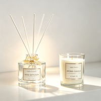 Bouteille diffuseur de parfum 150 ml / 200 ml, fond épais, colorée, vide, avec bouchon et bâtonnets en fibre
