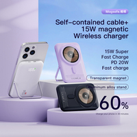 Cargador Portátil Inalámbrico Transparente, Magnético, de Carga Rápida Tipo C, Ultrafino, de Gran Capacidad, Personalizable para Promociones Móviles