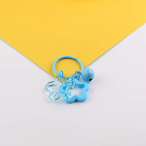 Hollow Star Shape Metal Keychain with Bell Pendant Lightweight Baking Paint DIY Jewelry <b>Accessory</b> for <b>Doll</b> Headphone Case Decor - Product Image 3