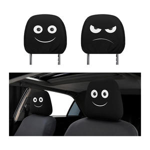 Housse <span class=keywords><strong>de</strong></span> repose-tête personnalisée en tissu imprimé numériquement avec votre photo/texte, installation facile, ajustement universel pour les berlines, intérieur <span class=keywords><strong>de</strong></span> <span class=keywords><strong>voiture</strong></span> unique - Product Image 4