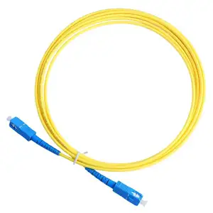 Câble à fibres optiques SC à SC cavalier câble à fibres optiques en queue de cochon cordon de raccordement Ftth optique 1 2 3 5 10 mètres SC FC LC ST