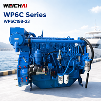 Moteur diesel marin SCDC authentique Weichai WP6C198-23 198HP 145kW 2300RPM IMO II pour bateau de pêche et bateau de travail