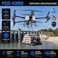 Drone de patrouille anti-incendie, charge utile de 200 kg, UAV de levage lourd, surveillance des incendies forestiers, livraison de marchandises, quadricoptère 8 rotors