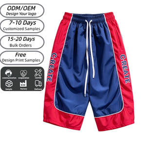 Custom Mens Basketball <b>Shorts</b> Color Block Streetwear Mesh <b>Shorts</b> Athletic <b>Gym</b> Drawstring Waist Side Stripe OEM Manufac TKAN9237 - Product Image 1
