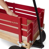 Chariot de transport tout-terrain multifonctionnel à côtés en bois, chariot à main pour outils agricoles et déplacement de marchandises