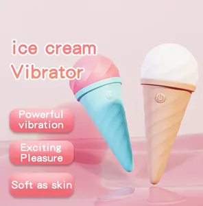 秘密手淫独特设计冰淇淋振动器女性性玩具