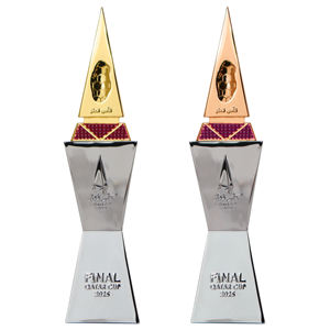 مصنع ذهبي فضي ، بالجملة لكأس قطر لجوائز دوري الأبطال ، جوائز الفريق الفائز - Product Image 6