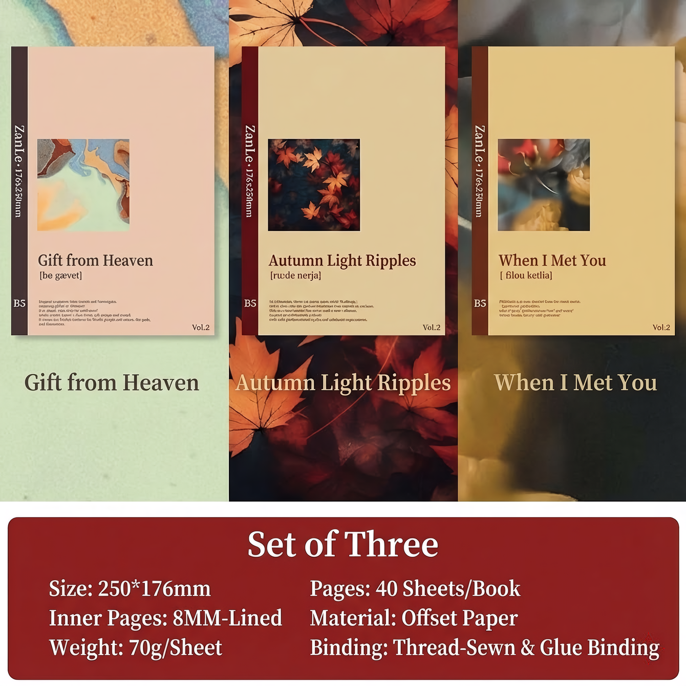 Marrón Juego de tres