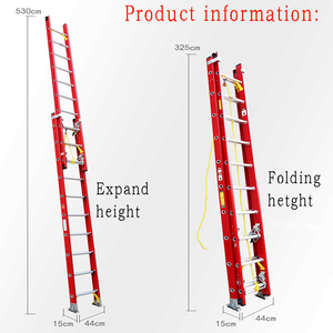 <span class=keywords><strong>Escalera</strong></span> Extensible <span class=keywords><strong>de</strong></span> Fibra <span class=keywords><strong>de</strong></span> Vidrio MIDE <span class=keywords><strong>de</strong></span> 24 pies, 28 pies, 32 pies, 36 pies y 40 pies, Roja y Amarilla, <span class=keywords><strong>Escalera</strong></span> <span class=keywords><strong>de</strong></span> Seguridad <span class=keywords><strong>de</strong></span> Fibra <span class=keywords><strong>de</strong></span> Vidrio Reforzada con Polipropileno (FRP) - Product Image 4
