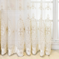 2023 meilleure vente nouveau Style brodé blanc voilages pour salon chambre salle à manger rideaux avec fleurs 3D