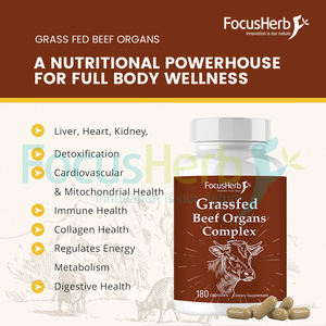 FocusHerb alta calidad hígado de res corazón hierba alimentado carne riñón mezcla cápsula - Product Image 4