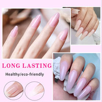 HS 15ml Gel UV Transparent Durable Non Toxique pour Nail Art, Conception Française, BIAB, Colle de Construction Multifonctionnelle en Bouteille, Usine