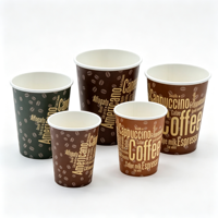 Manchons en papier ondulé kraft personnalisés avec logo imprimé pour gobelets à café et bubble tea, pour boissons chaudes