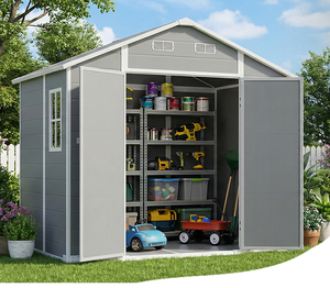<span class=keywords><strong>Caseta</strong></span> de Almacenamiento Exterior de 6x8 pies, <span class=keywords><strong>Caseta</strong></span> de Plástico <span class=keywords><strong>para</strong></span> Herramientas de Jardín, <span class=keywords><strong>Estructura</strong></span> de Acero <span class=keywords><strong>para</strong></span> Uso en Almacenes y Hogares - Product Image 1