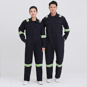 Logo kustom UV kemeja celana kargo pakaian kerja seragam kain pakaian kerja 2 potong seragam kerja dengan pita reflektif - Product Image 3