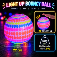 Ballon rebondissant lumineux créatif, ballon de plage gonflable LED, jouet de fitness coloré et clignotant pour les enfants, les fêtes et les jeux en plein air