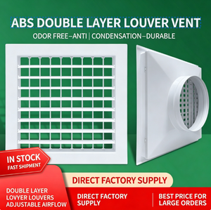 250B Grille d'aération double à double déflection réglable en ABS, double couche, pour système de ventilation d'air frais CVC - Product Image 2