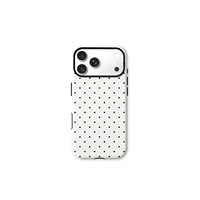 Étui de téléphone magnétique à motif de points deux-en-un pour 16/17 Pro Max pour la charge sans fil, couverture intégrale antichoc