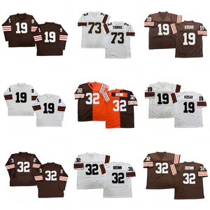 Camiseta de rugby cosida estilo vintage para hombre 19 Bernie Kosar 32 Jim <span class=keywords><strong>Brown</strong></span> 73 <span class=keywords><strong>Joe</strong></span> Thomas S-3XL - Product Image 1