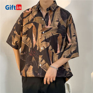 Vente en gros de chemises de plage American Vintage Floral 2024 Summer Resort chemises hawaïennes à la mode pour hommes - Product Image 1