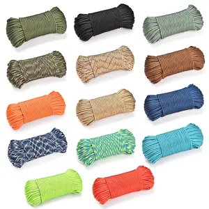Factory Sale Braid Survival Para cord 3mm 4mm 5mm Parachute Cord polyester nylon rope